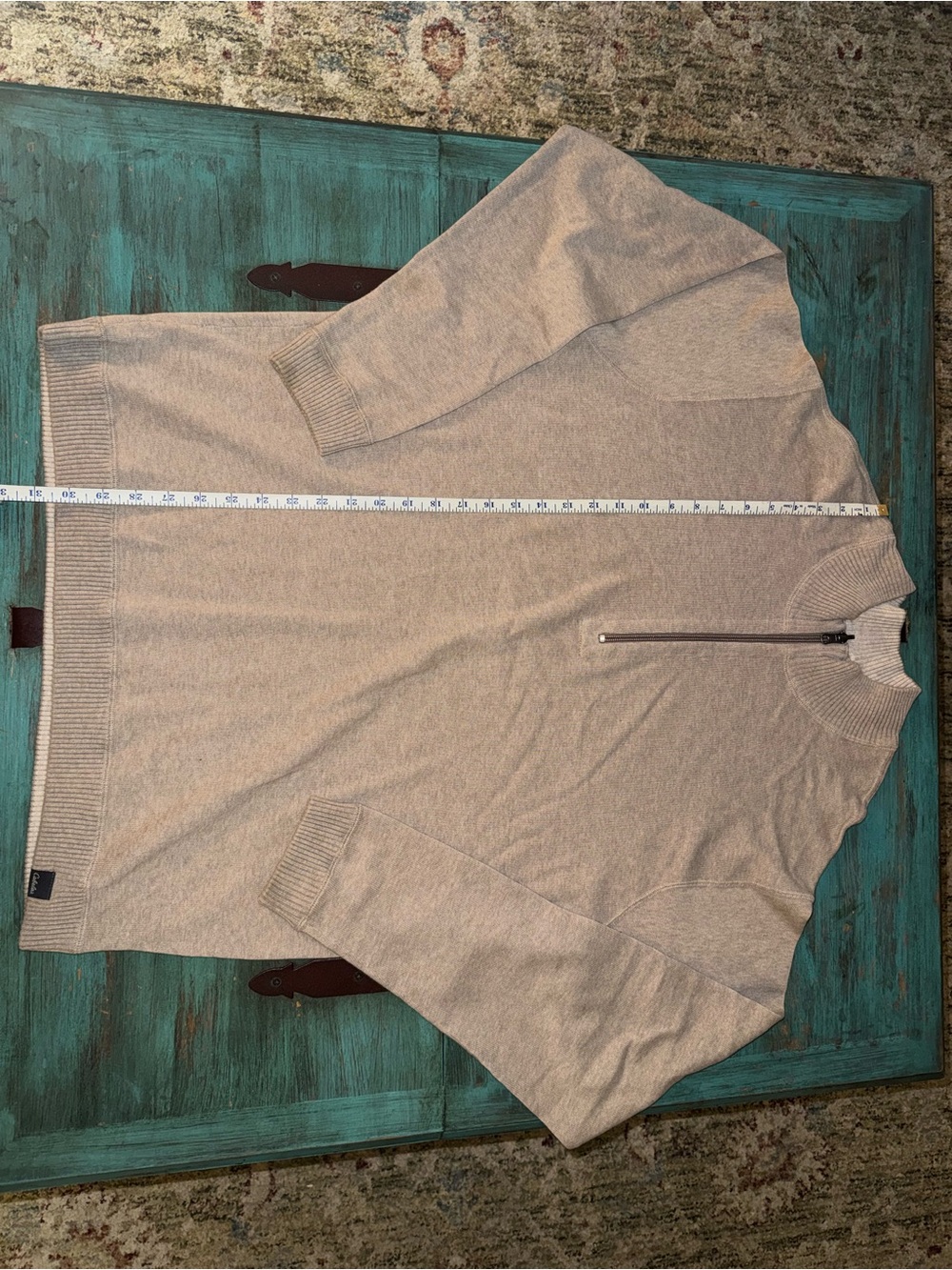 Cabela's Men's Zip-Neck Sweater in Light Taupe